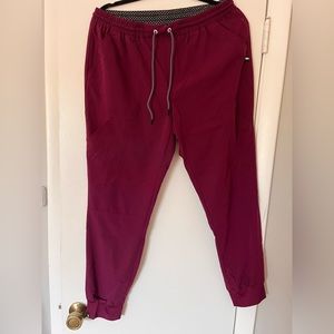 Beyond Scrubs Maroon Jogger M/R